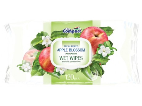 Servetele Umede cu Capac Apple Blossom Ultra Compact (set 120)