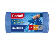 Saci Menaj Multitop 35L HDPE Blue 50 x 64CM Paclan (set 30)