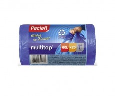 Saci Menaj Multitop 60L HDPE Blue 60 x 77CM Paclan (set 20)