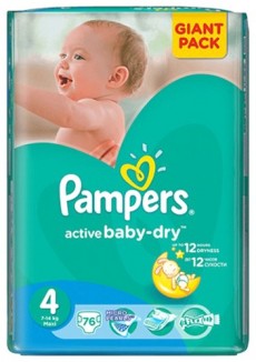 Scutece Pampers Giant Mic Nr 4 7-14Kg (set 76)