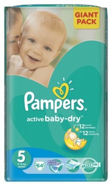 Scutece Pampers Giant Mic Nr 5 11-18Kg (set 64)
