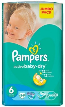 Scutece Pampers Giant Mic Nr 6 16Kg+ (set 54)